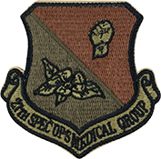 Air Force 27th Special Operations Medical Group Spice Brown OCP Scorpion Shoulder Patch With Velcro